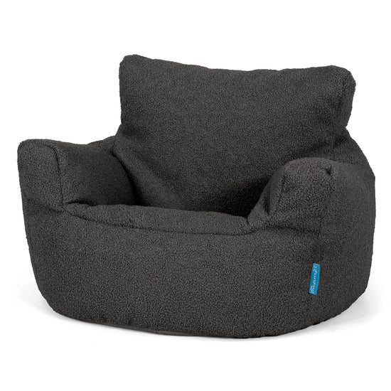 Klein Kindersessel Sitzsack 1-3 jahren - Bouclé Graphitgrau_01