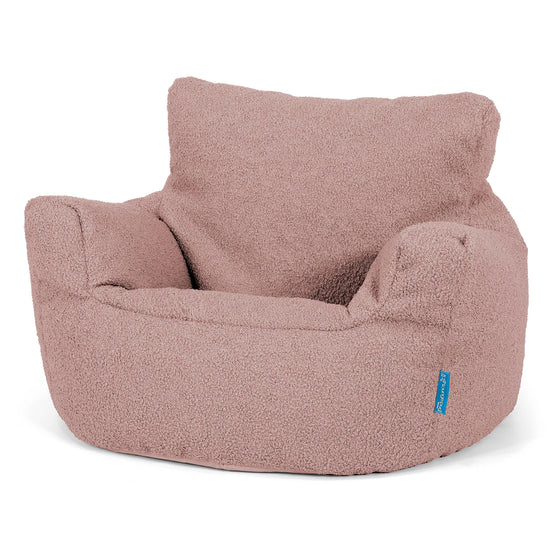 Klein Kindersessel Sitzsack 1-3 jahren - Bouclé Pink_01