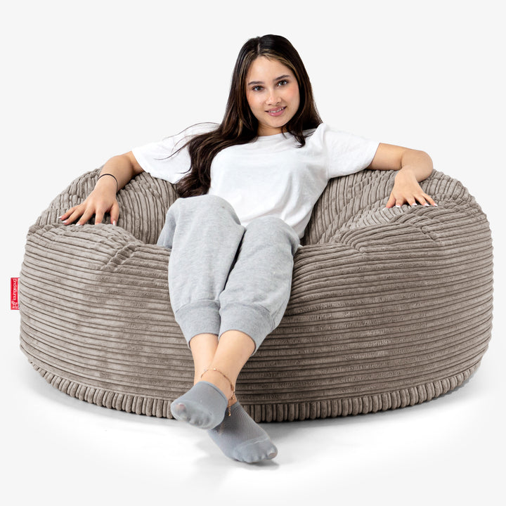 Mammoth Sofa Sitzsack XXL - Cord Beigegrau 01