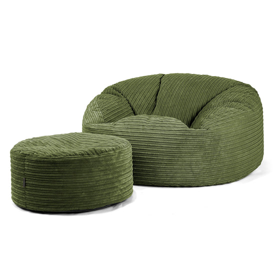 Mammoth Sofa Sitzsack XXL - Cord Nadelwaldgrün 04