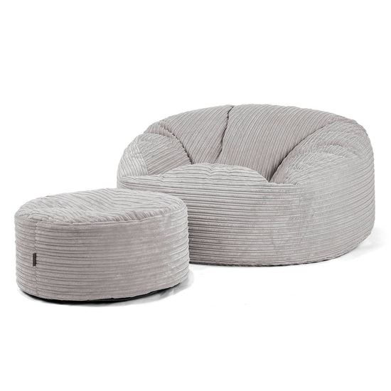 Mammoth Sofa Sitzsack XXL - Cord Silber 04