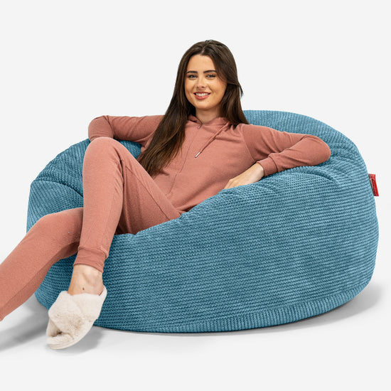 Mammoth Sofa Sitzsack XXL - Pom-Pom Türkis 01