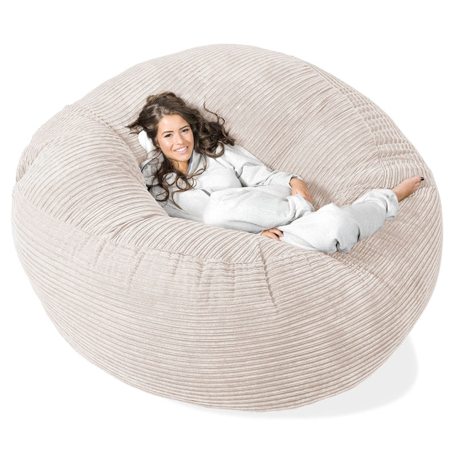 Mega-Mammoth Sofa Sitzsack XXL - Cord Creme 01