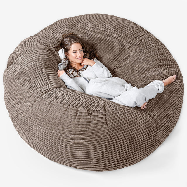 Mega-Mammoth Sofa Sitzsack XXL - Cord Mocca 01