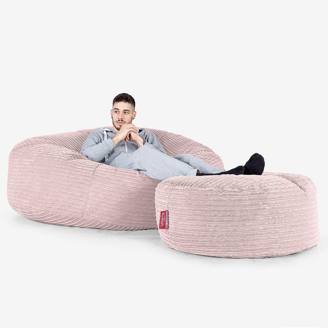 Mega-Mammoth Sofa Sitzsack XXL - Cord Rosa 02