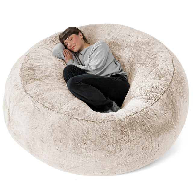 Mega-Mammoth Sofa Sitzsack XXL - Kaninchen Kunstfell Goldbraun 01