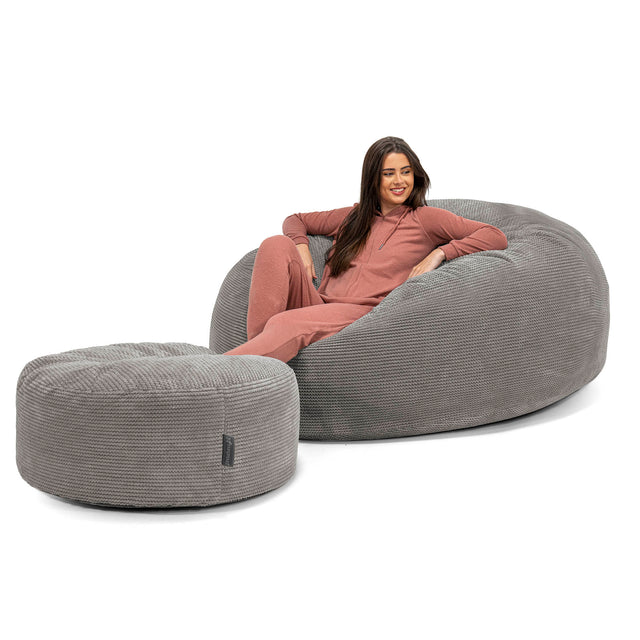 Mega-Mammoth Sofa Sitzsack XXL - Pom-Pom Anthrazit 02