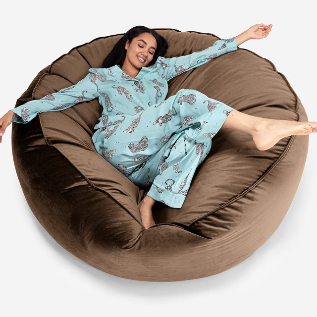 Mega-Mammoth Sofa Sitzsack XXL - Samt Espresso 01