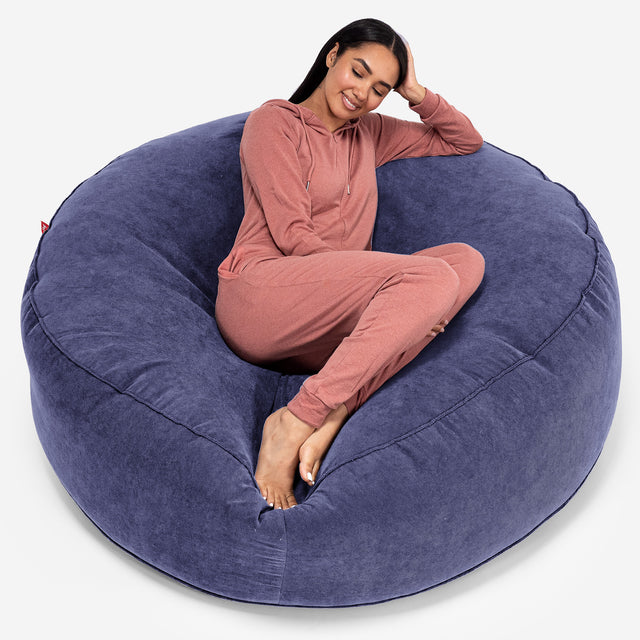 Mega-Mammoth Sofa Sitzsack XXL - Waffelgewebe Blau 01