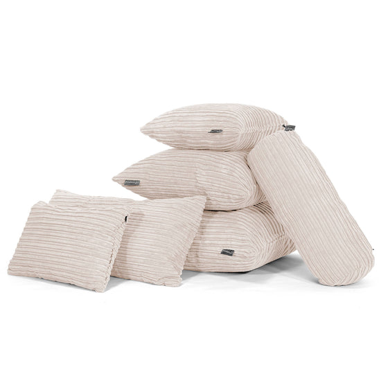 Nackenrolle Kissen 20 x 55cm - Cord Creme 04