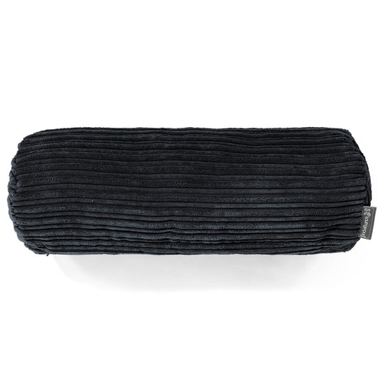 Nackenrolle Kissen 20 x 55cm - Cord Schwarz 02