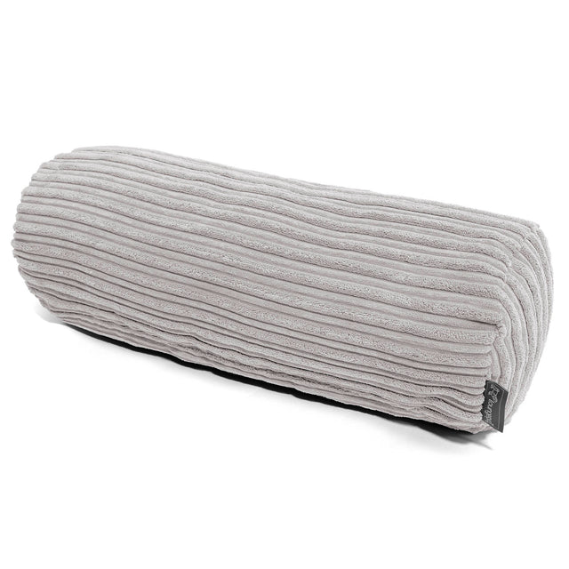 Nackenrolle Dekokissen / Sofa Kissenbezug 20 x 55cm - Cord Silber 01