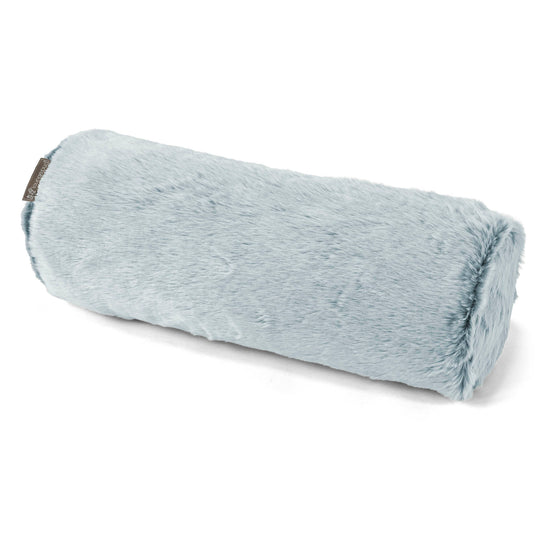 Nackenrolle Kissen 20 x 55cm - Kaninchen Kunstfell Pastellblau 01