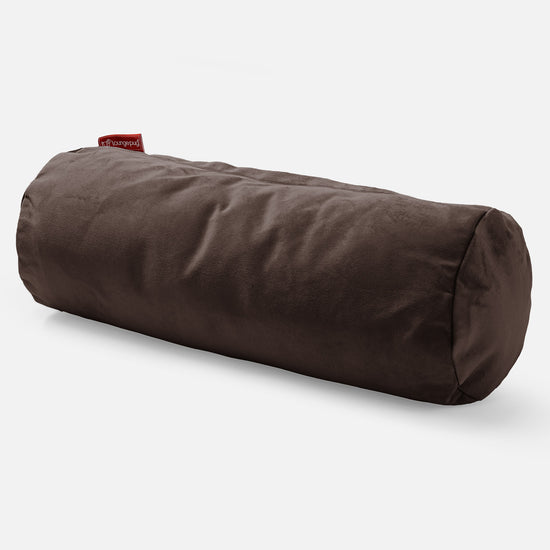 Nackenrolle Dekokissen / Sofakissen 20 x 55cm - Samt Espresso 01
