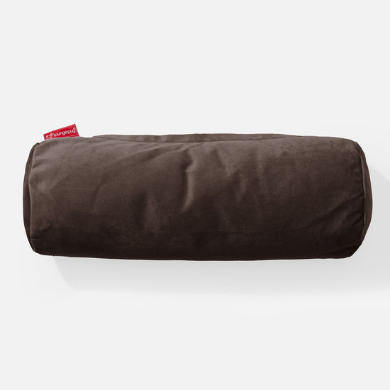 Nackenrolle Dekokissen / Sofakissen 20 x 55cm - Samt Espresso 02