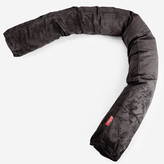 Seitenschläferkissen XXL - Nadelstreifencord Schiefergrau 01