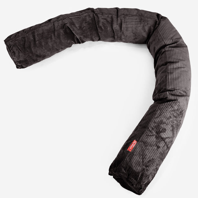 Seitenschläferkissen XXL - Nadelstreifencord Schiefergrau 01