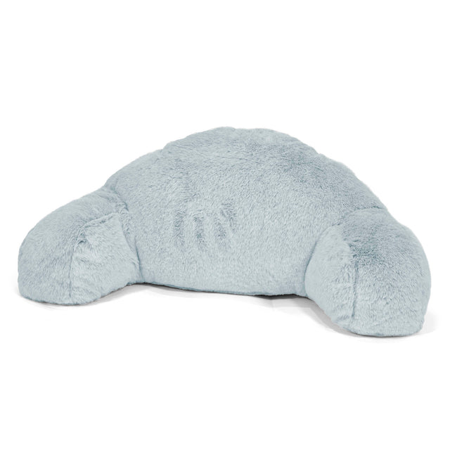 Lesekissen mit Rückenstütze für Kinder - Kaninchen Kunstfell Pastellblau 01