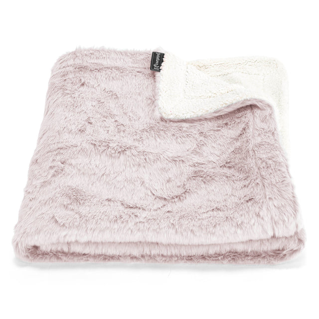 Sherpa-Decke - Kaninchen Kunstfell Pastellrosa 01