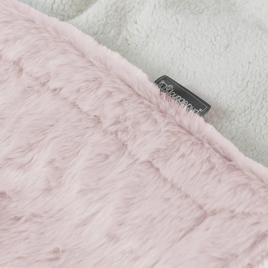 Sherpa-Decke - Kaninchen Kunstfell Pastellrosa 02