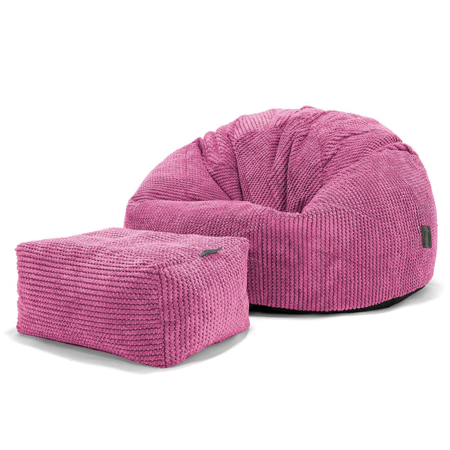 Klassischer Sitzsack Sessel - Pom-Pom Pink 02