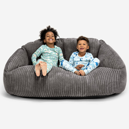 Riesen Bubble Kinder Sofa 3-14 Jahre - Cord Schiefergrau 01