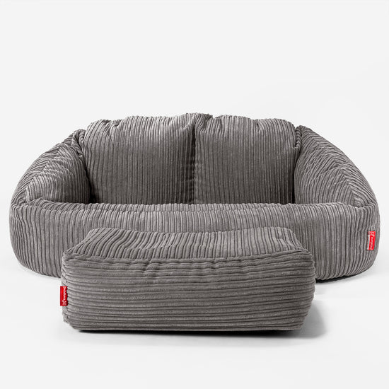Riesen Bubble Kinder Sofa 3-14 Jahre - Cord Schiefergrau 02