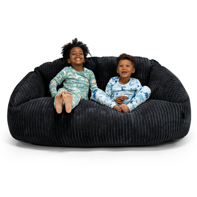 Riesen Bubble Kinder Sofa 3-14 Jahre - Cord Schwarz 01