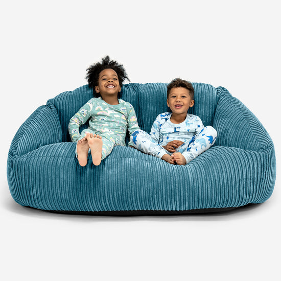 Riesen Bubble Kinder Sofa 3-14 Jahre - Cord Türkis 01