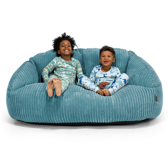 Riesen Bubble Kinder Sofa 3-14 Jahre - Cord Türkis 01