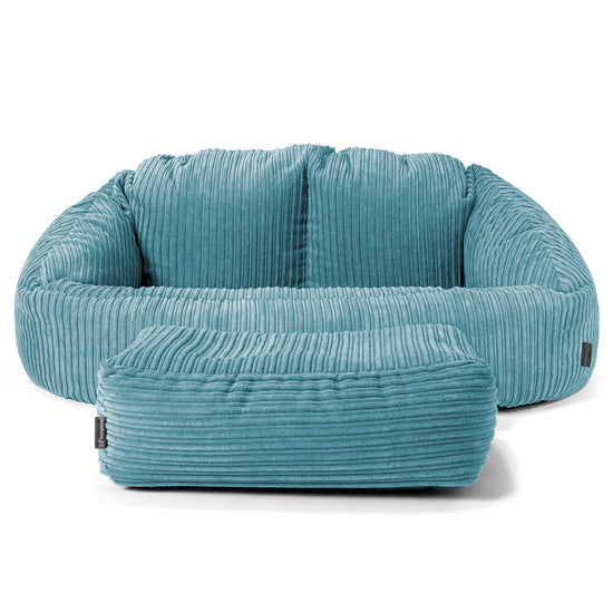 Riesen Bubble Kinder Sofa 3-14 Jahre - Cord Türkis 02