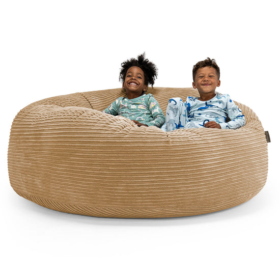 Riesen Familiengröße Kinder Sitzsack 3-14 Jahre - Cord Sand 01