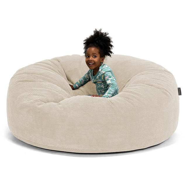 Riesen Familiengröße Kinder Sitzsack 3-14 Jahre - Pom-Pom Creme 01