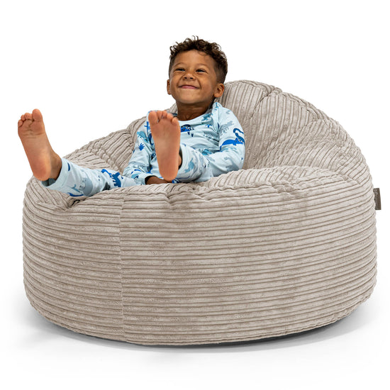 Riesen Kuschel Sitzsack für Kinder 3-8 Jahre - Cord Nerzfarben 01