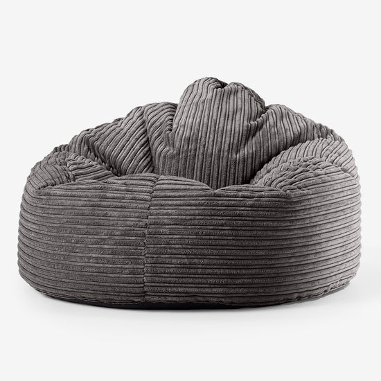 Riesen Kuschel Sitzsack für Kinder 3-8 Jahre - Cord Schiefergrau 02