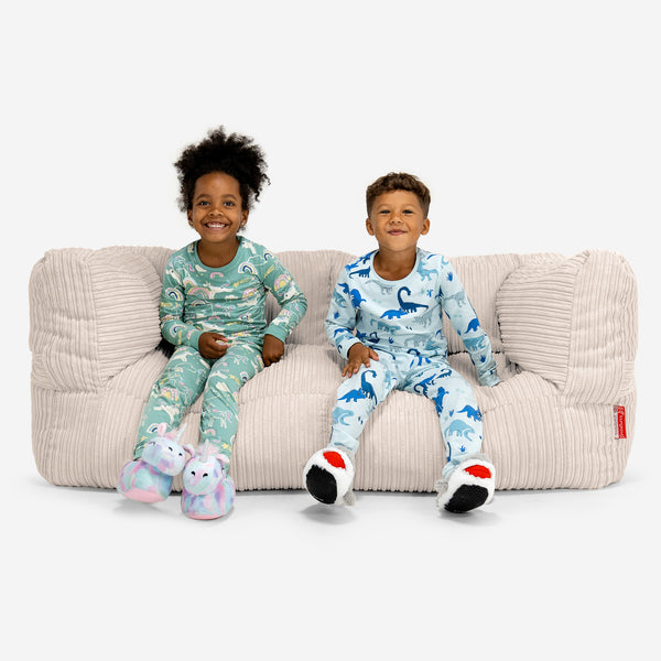 Riesen Albert Kinder Sitzsack Sofa 3-14 Jahre - Cord Creme 01