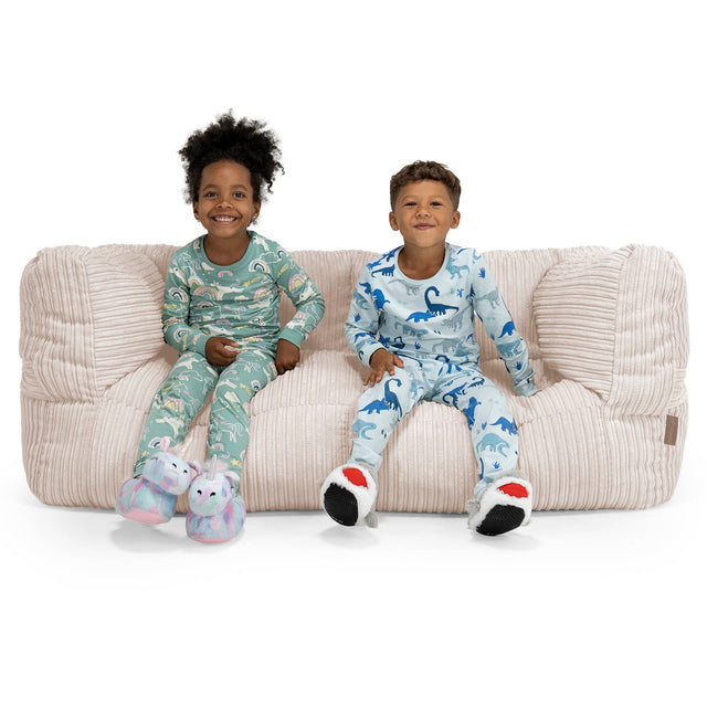Riesen Albert Kinder Sitzsack Sofa 3-14 Jahre - Cord Creme 01