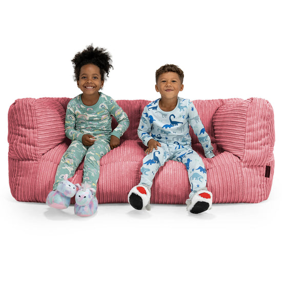 Riesen Albert Kinder Sitzsack Sofa 3-14 Jahre - Cord Koralle 01