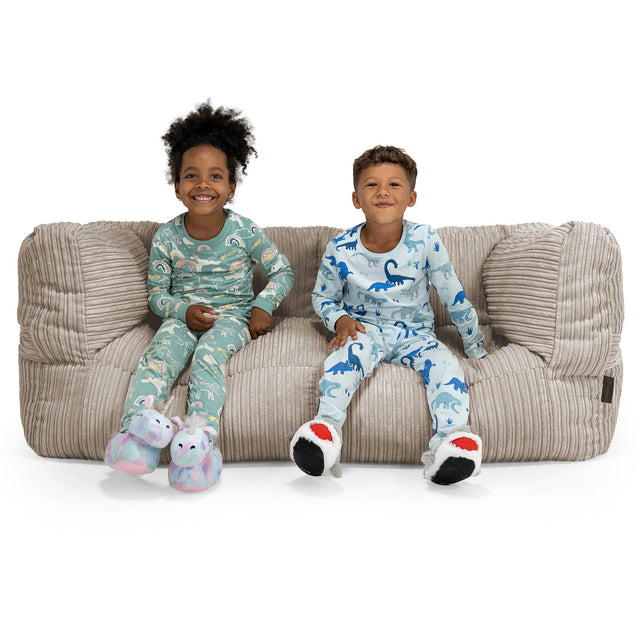 Riesen Albert Kinder Sitzsack Sofa 3-14 Jahre - Cord Nerzfarben 01