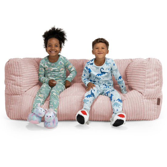 Riesen Albert Kinder Sitzsack Sofa 3-14 Jahre - Cord Rosa 01