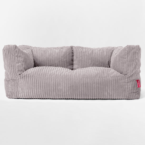 Riesen Albert Kinder Sitzsack Sofa 3-14 Jahre - Cord Silber 03