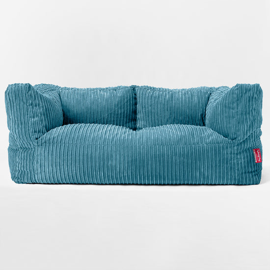 Riesen Albert Kinder Sitzsack Sofa 3-14 Jahre - Cord Türkis 03