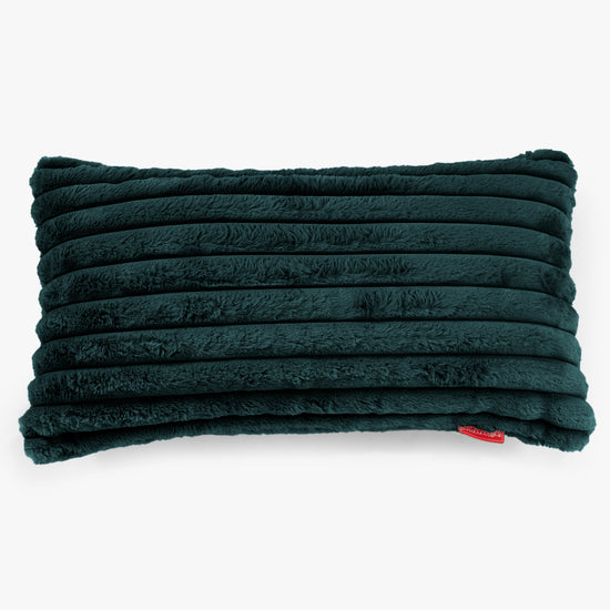 Riesen Dekokissen / Sofa Kissenbezug 40 x 80cm - Ultra Plüsch Cord Blaugrün 01