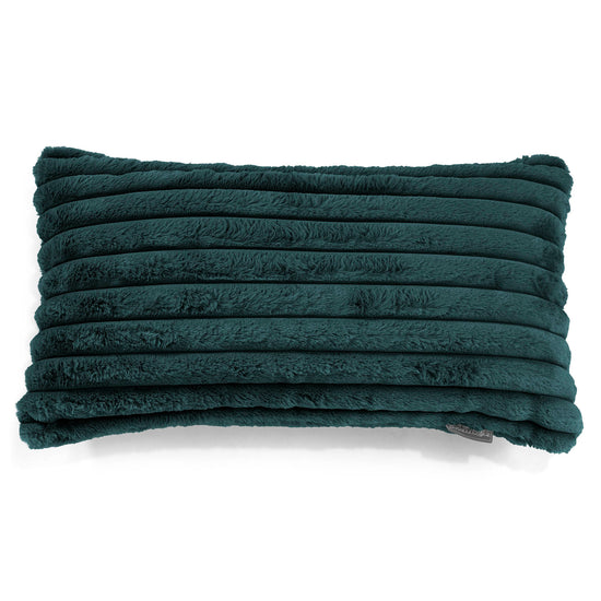 Riesen Dekokissen / Sofa Kissenbezug 40 x 80cm - Ultra Plüsch Cord Blaugrün 01