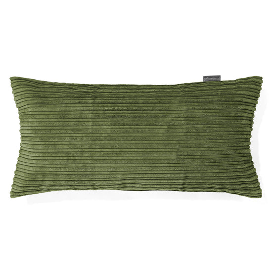Riesen Kissenbezug 40 x 80cm - Cord Nadelwaldgrün 01