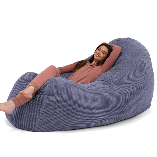 Riesen Sitzsack Couch - Waffle Cord Lila 02