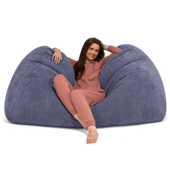 Riesen Sitzsack Couch - Waffle Cord Lila 03