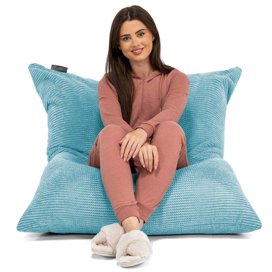 Sitzsack XXL - Pom-Pom Türkis 02