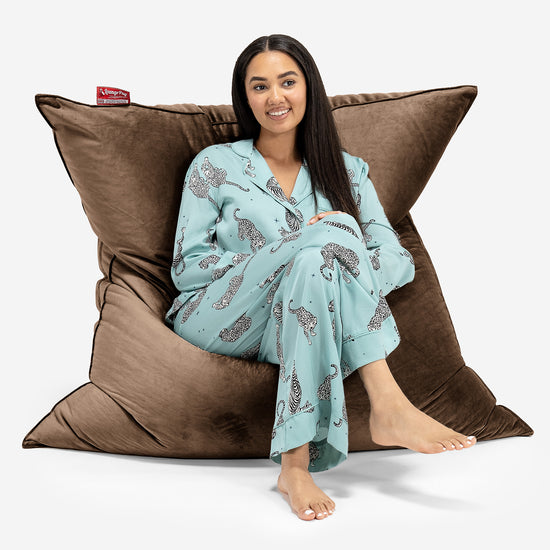 Sitzsack XXL - Samt Espresso 02