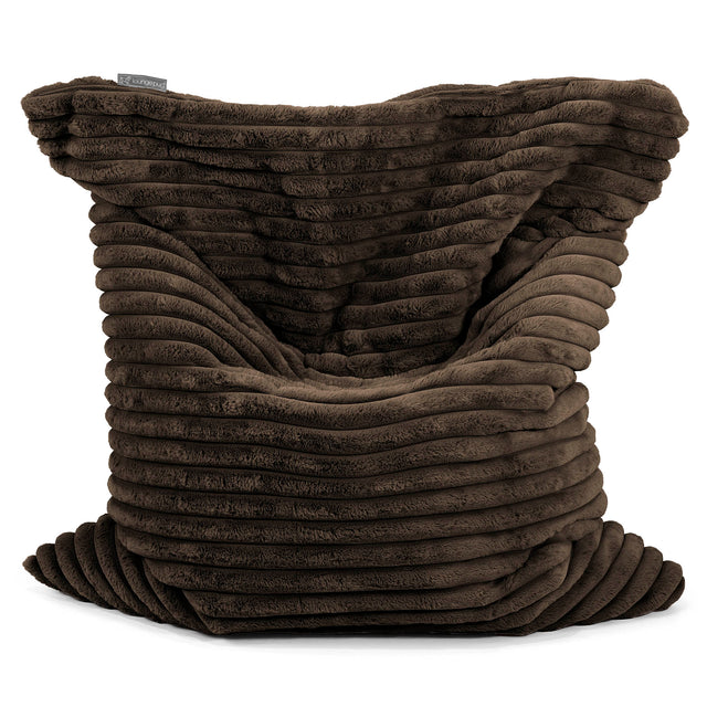 Sitzsack XXL - Ultra Plüsch Cord Nussbraun 01